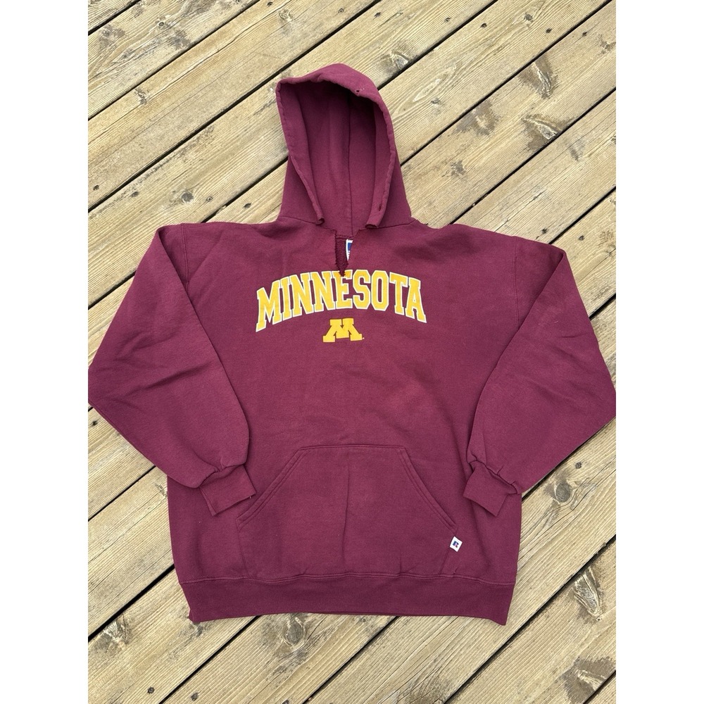 Vintage 90s Russell Athletic Minnesota Gophers Hoodie XL USA Made NCAA
